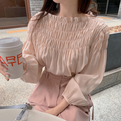 26010048 라운드 셔링 블라우스