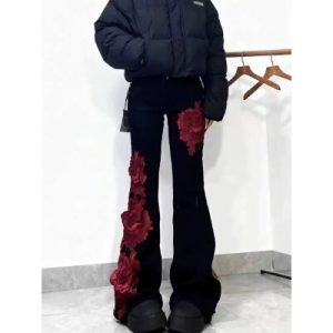 26010113 장미 나팔 청바지