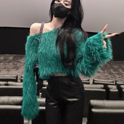 26010171 언발 오프숄더 밍크니트