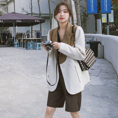 26010237 배색카라 정장자켓