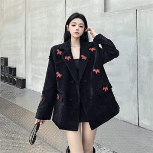 26030084 [실사] 큐빅 포인트 셔닐 블레이저