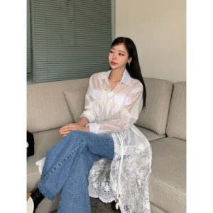 26030125 레이스 크로셰 시스루 메쉬 원피스