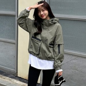 26030333 스탠드카라 심플 윈드브레이커 자켓 루즈핏 봄신상