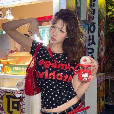 26040242 아메리칸 빈티지 프린트 반팔 티셔츠