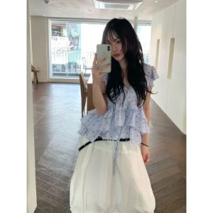 26040270 플라워 프릴 블라우스