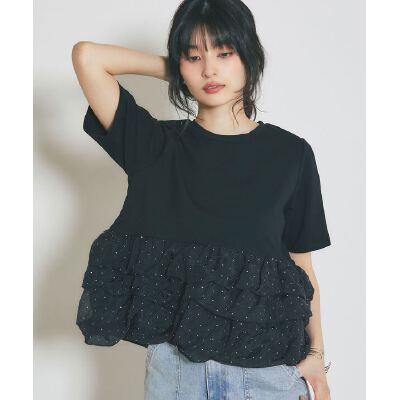 26040339 레이어드 망사 반팔 티