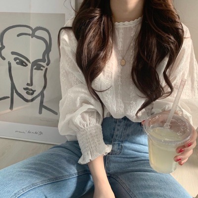 26050137 러블리 레이스 크로셰 블라우스 셔츠