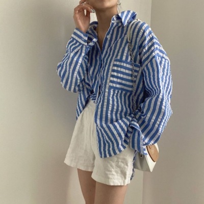 26050191 루즈핏 스트라이프 남방