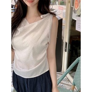 26050195 도트 언발 셔링 나시탑