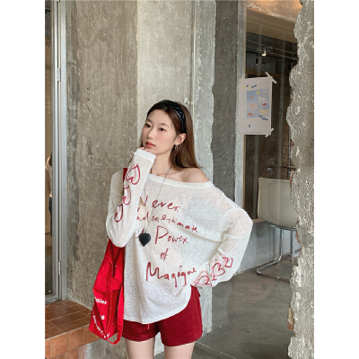 26050197 레터링 오프숄더 썸머티
