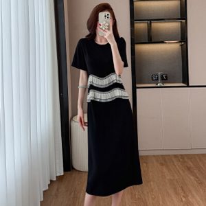 26050222 빅사이즈 반팔 롱원피스