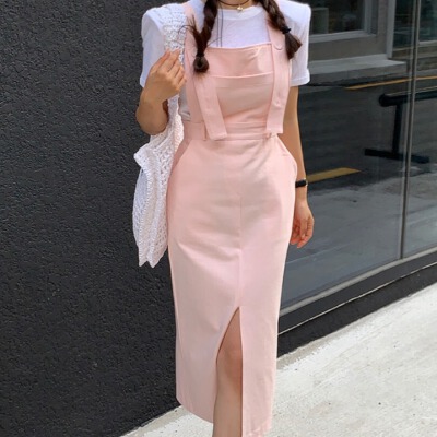 26060185 [여리핏] 멜빵 스커트 롱 원피스 여름 신상  주말카페룩