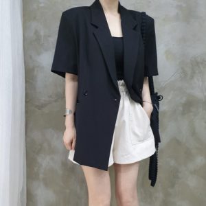 26060233 [모던룩] 빈티지 오버핏 하프 블레이저