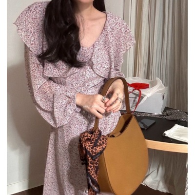 26070111 [여리핏] 빅카라 플라워 롱원피스