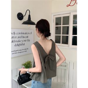 26070121 [러블리] 백리본 디테일 나시