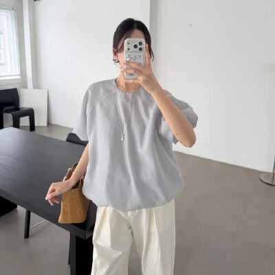 26070128 [데일리] 베이직 라운드 썸머 티셔츠