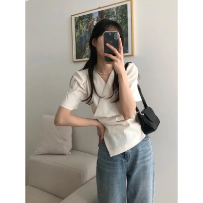 26070240 [데일리] 베이직 언발 블라우스