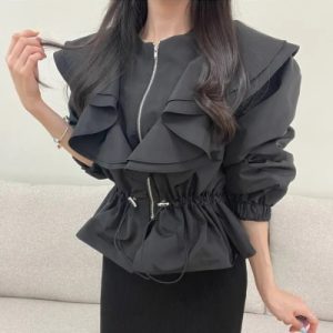 26080151 이중프릴 집업 점퍼