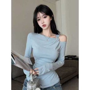 26080318 트위스티드 오프숄더 슬림 긴팔 티셔츠