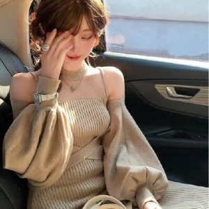 26090046 페미닌 시스루 원피스 오프숄더 볼레로 셋업