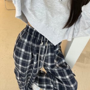 26090062 체크 패턴 투웨이 쿠키 팬츠