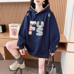 26090118 벨벳 자수 후드 맨투맨