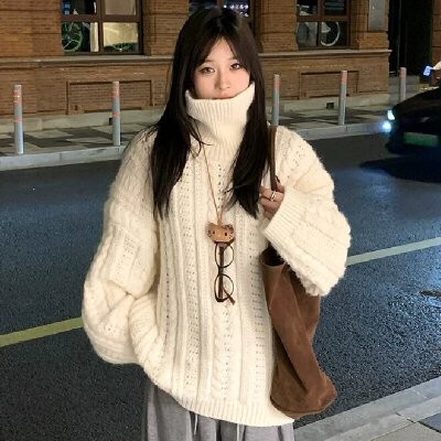 26090148 소프트 폴라 꽈배기 케이블 니트