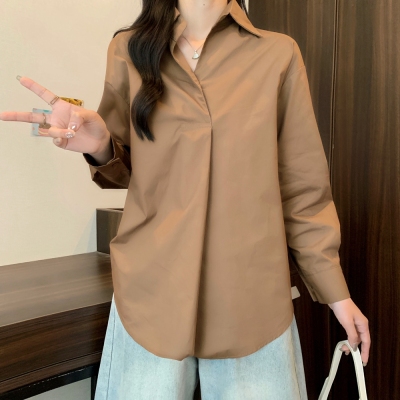 26090185 오버핏 카라넥  루즈핏 긴팔 셔츠