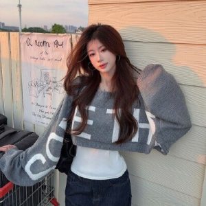 26090210 레터링 크롭니트