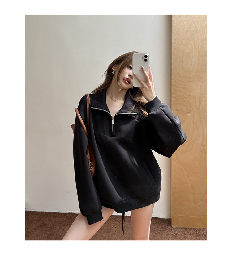 오버핏 반집업 아노락 맨투맨