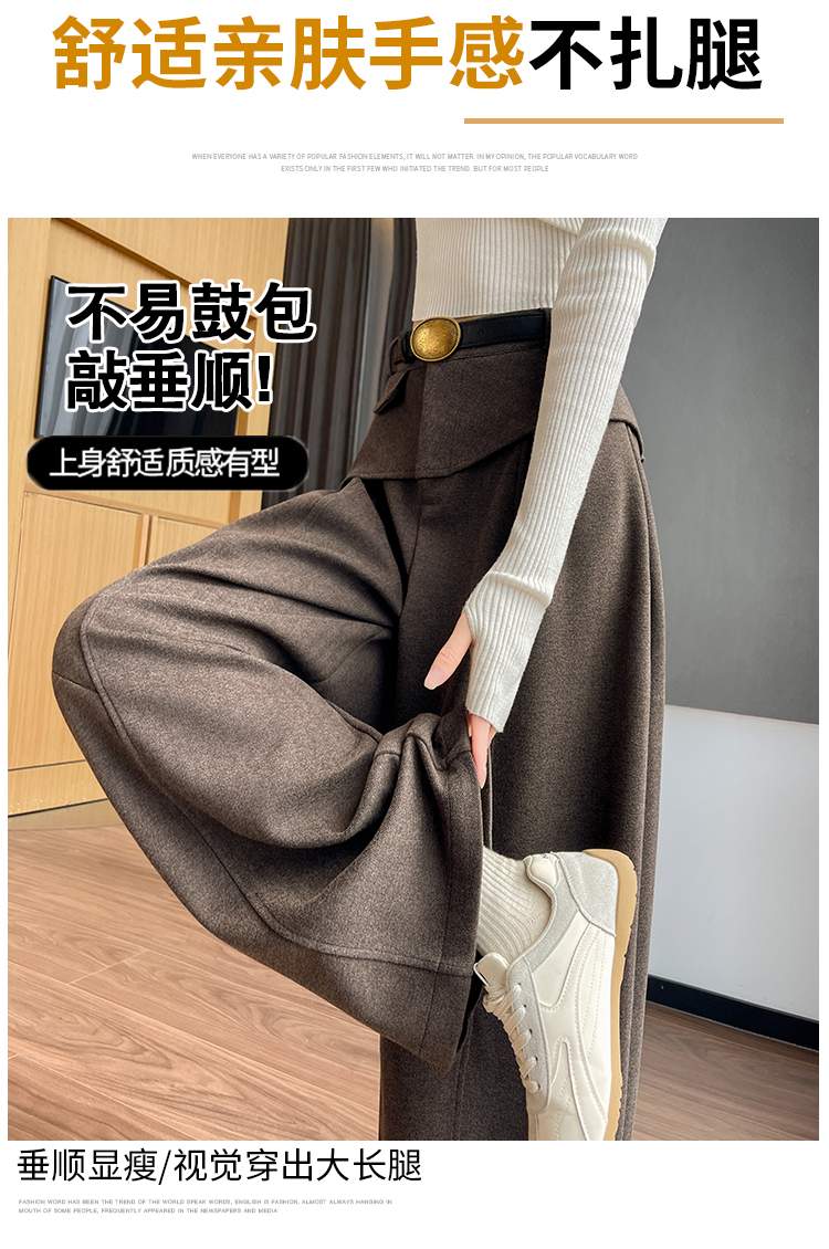 더블 허리 요크 핀턱 벌룬 와이드 팬츠