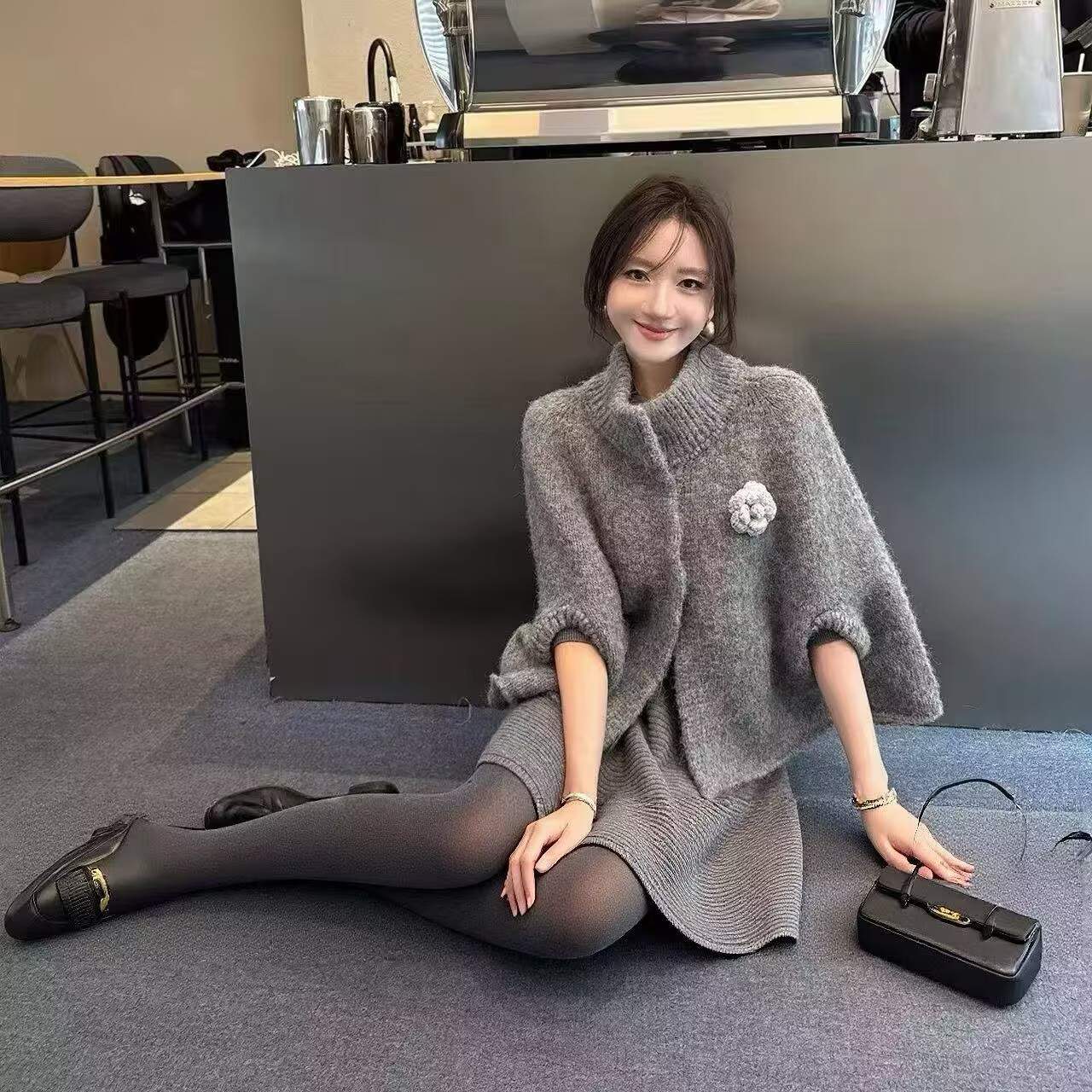 케이프 망토 스커트 세트