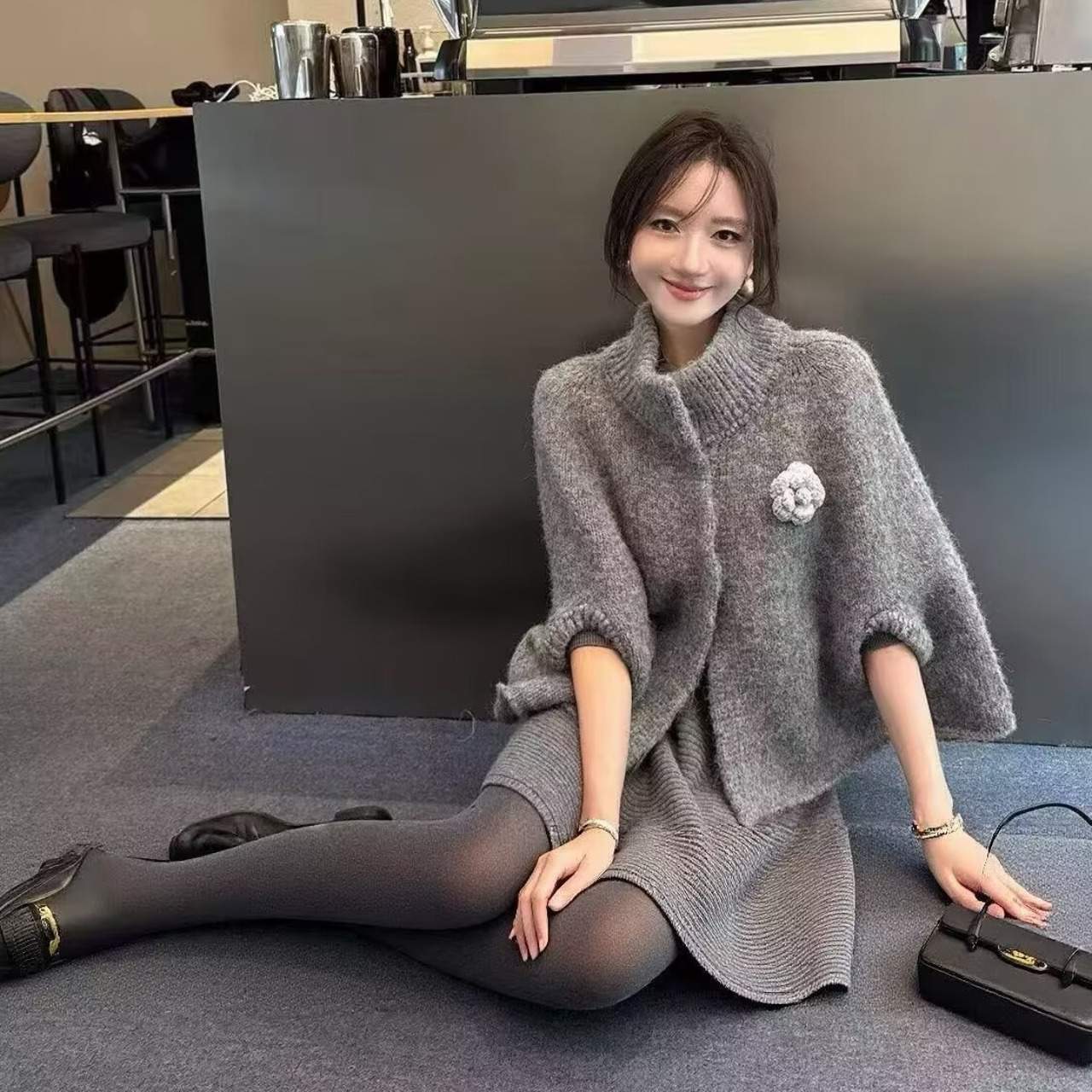 케이프 망토 스커트 세트