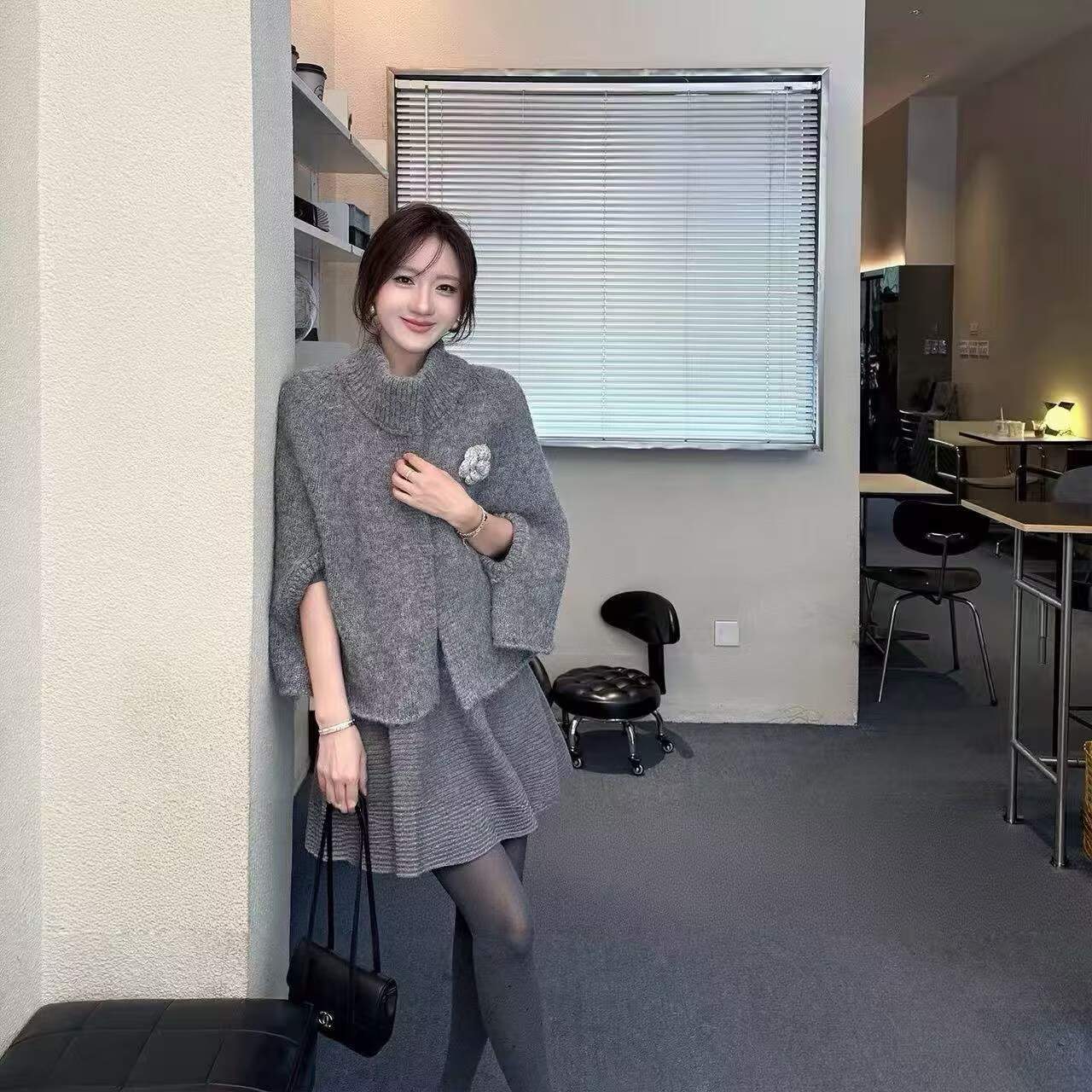 케이프 망토 스커트 세트