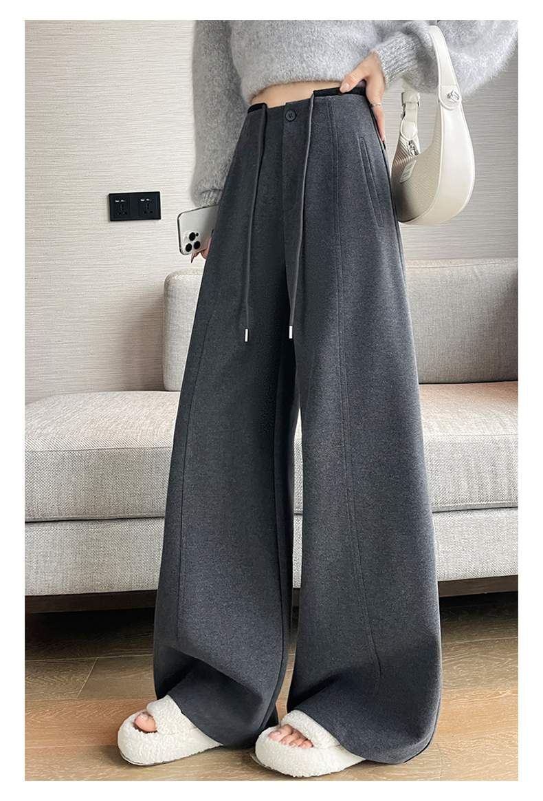 절개 핀턱 와이드 슬랙스