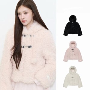 26100012 방울 페이크 퍼 후드 자켓