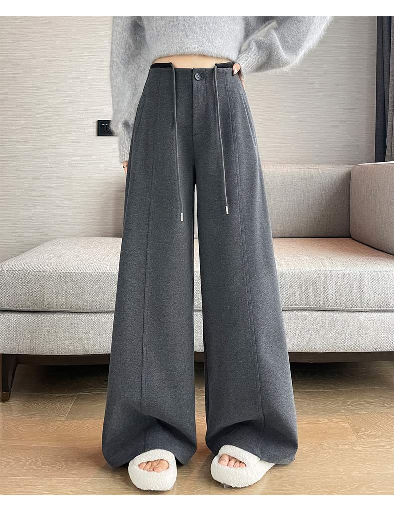 절개 핀턱 와이드 슬랙스