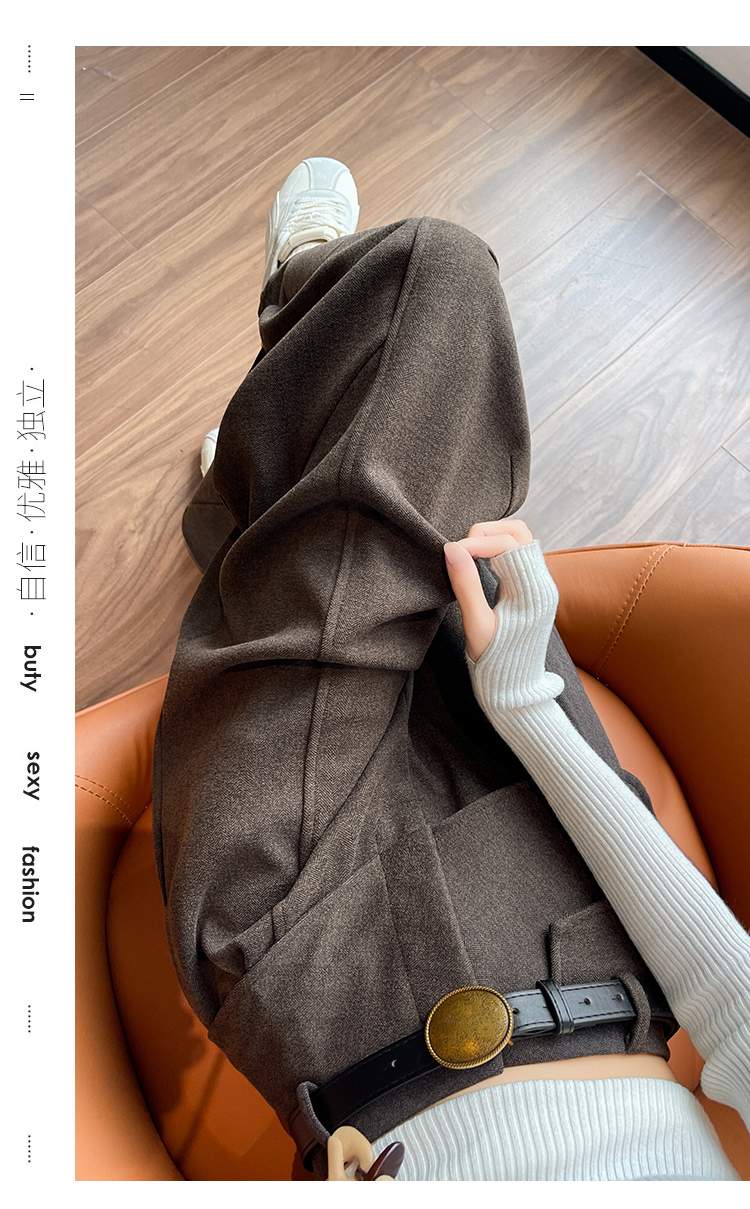 더블 허리 요크 핀턱 벌룬 와이드 팬츠