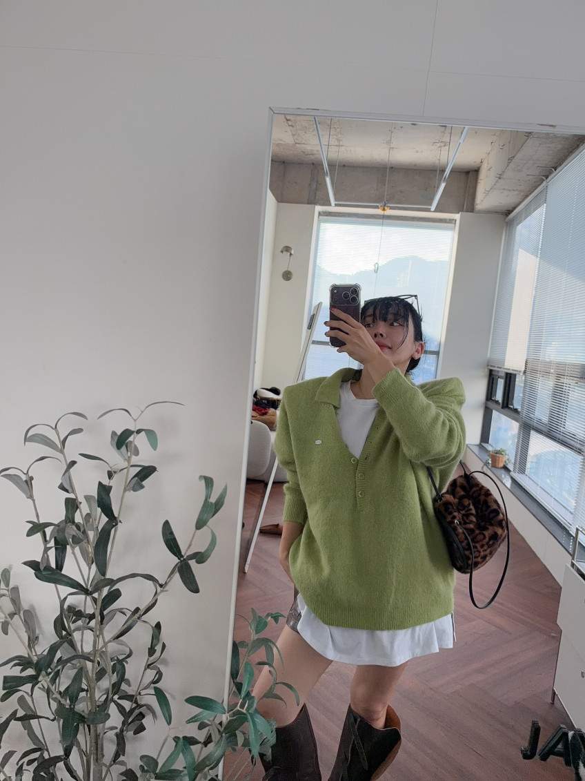 빅 플랩 카고 레더 A라인 숏팬츠