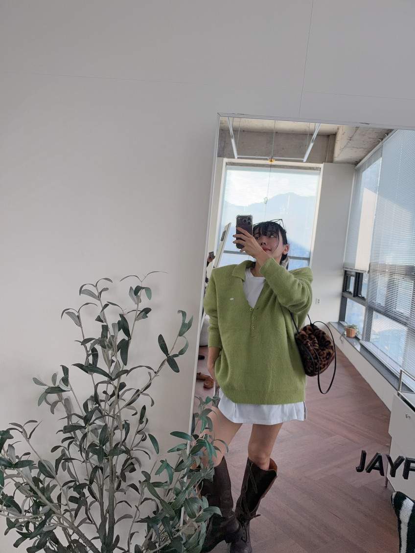 빅 플랩 카고 레더 A라인 숏팬츠