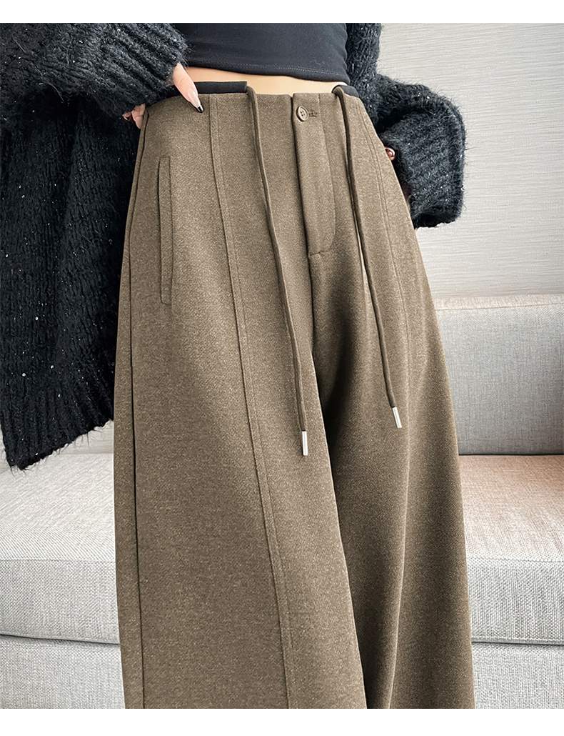절개 핀턱 와이드 슬랙스