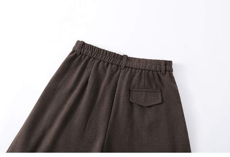 절개 핀턱 포켓 패치 와이드 슬랙스